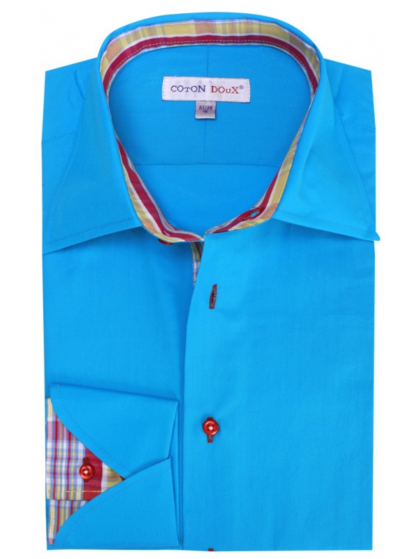 Chemise Homme Barneys NY - Bleu Marine Rayé - Taille L - Coton 100%