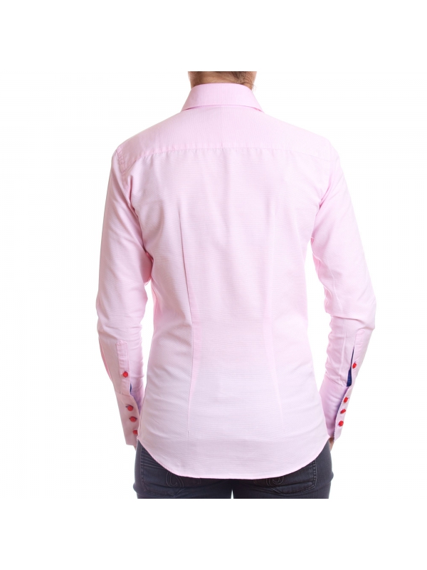Chemisier Vintage Rayure Paris – Coton Blanc Brodé Ange – Taille 38 – Made In France