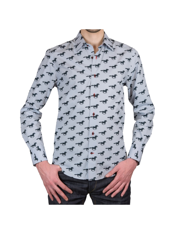 Vêtements homme avec motifs western, cheval, voitures et country