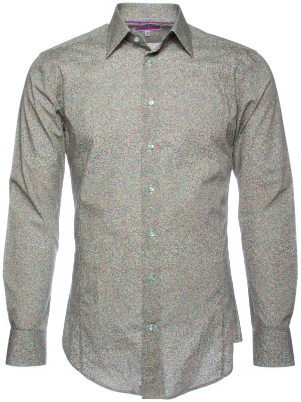 Men's fitted shirt with noise print