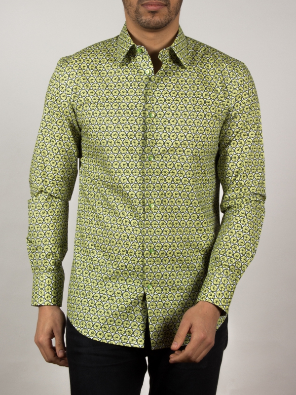 Chemise Kastel Denmark XS à Citrons – Neuve Avec étiquette, Fabrication Danoise