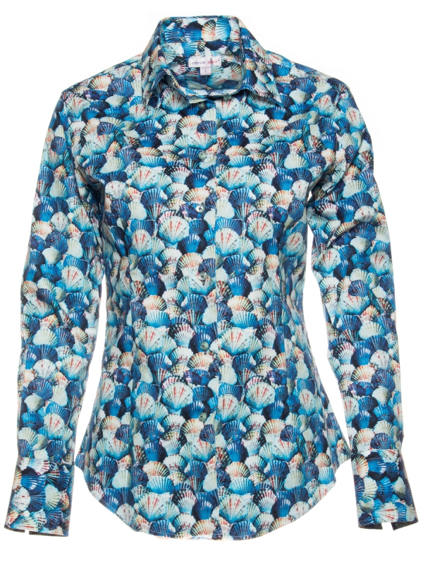 Women's shirt with shell print
