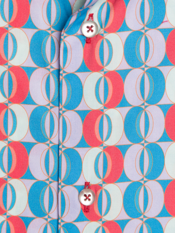 Men's regular shirt with ovale print