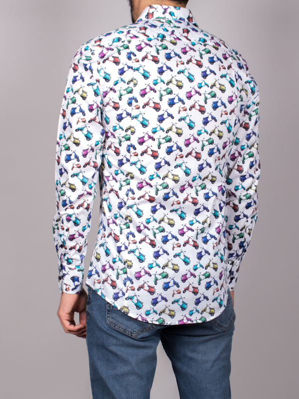 Chemise Unisexe Hip Bubs - Motif Singe Sur Scooter - 100% Coton Doux, Fabriqué Aux USA - Manches Longues